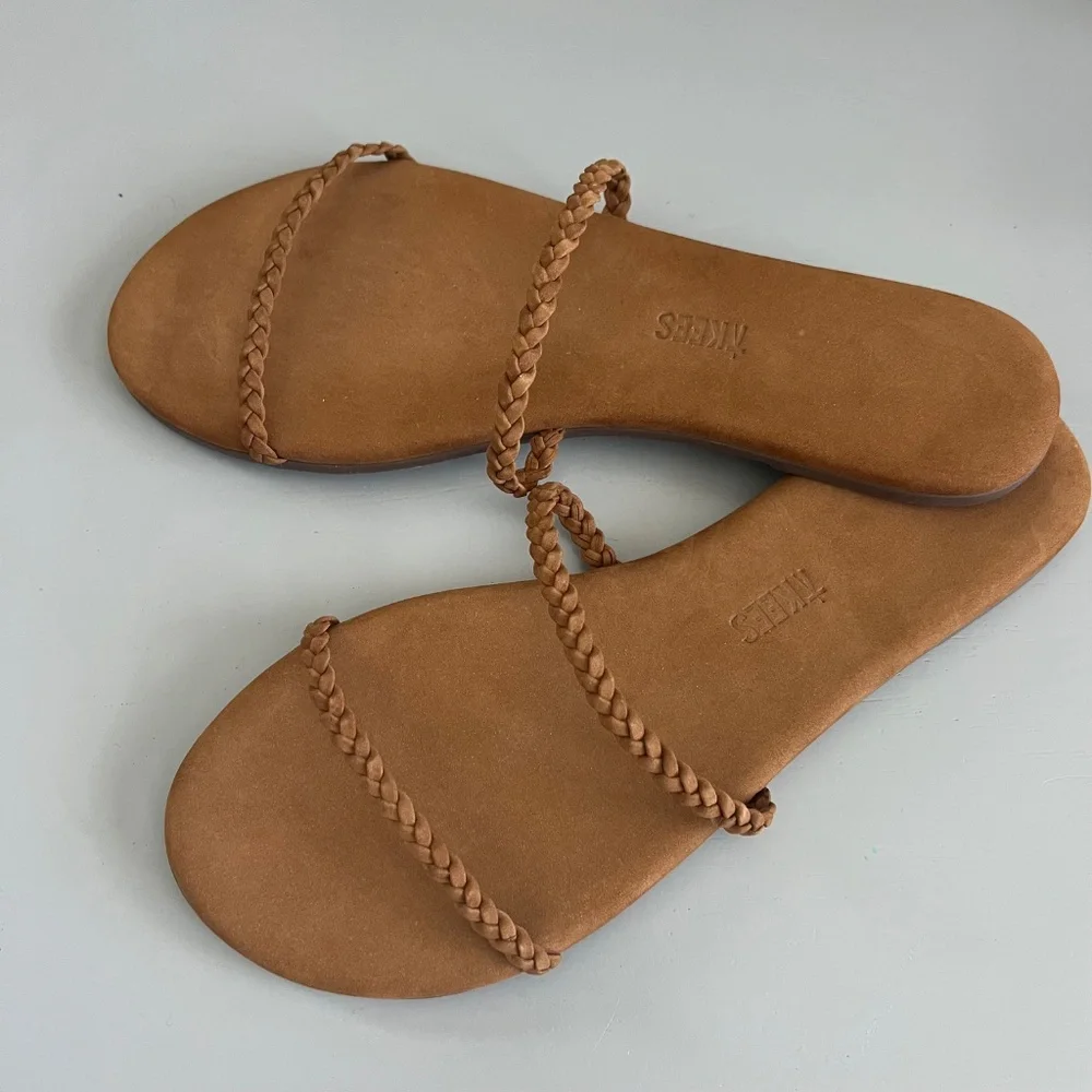 Brand New TKEES Gemma Braid Slides size 8 Camel - Picture 6 of 13